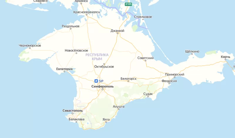 Зоны покрытия на карте Крыма в Первоуральске 