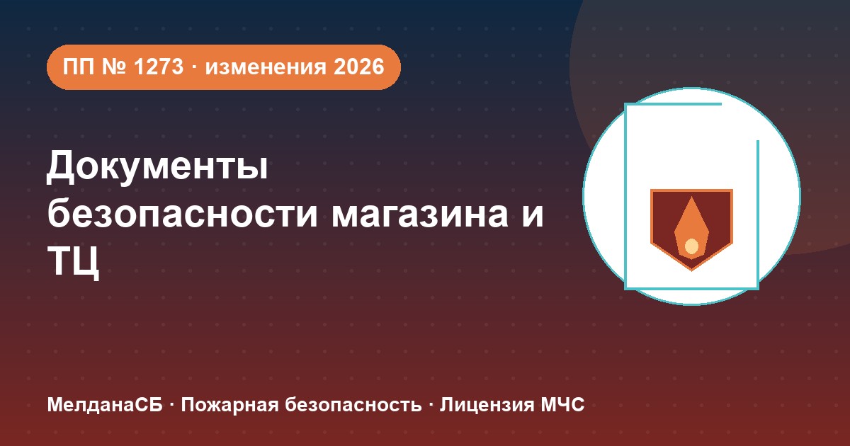 Документы по безопасности для магазина и ТЦ в Первоуральске: полный чек-лист 2026
